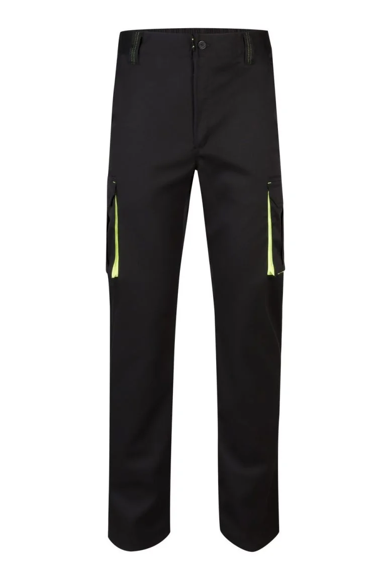 Two-Tone Multi-Pocket Stretch Trousers