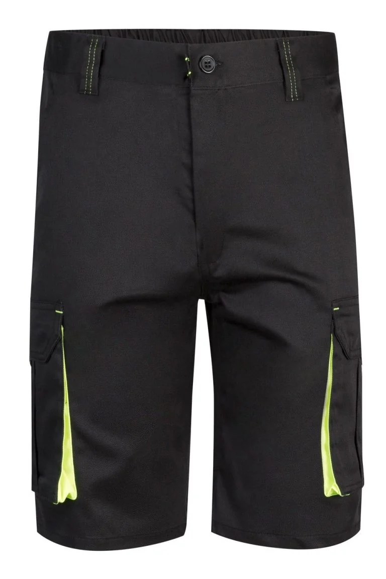 Two-Tone Multi-Pocket stretch Bermuda Shorts