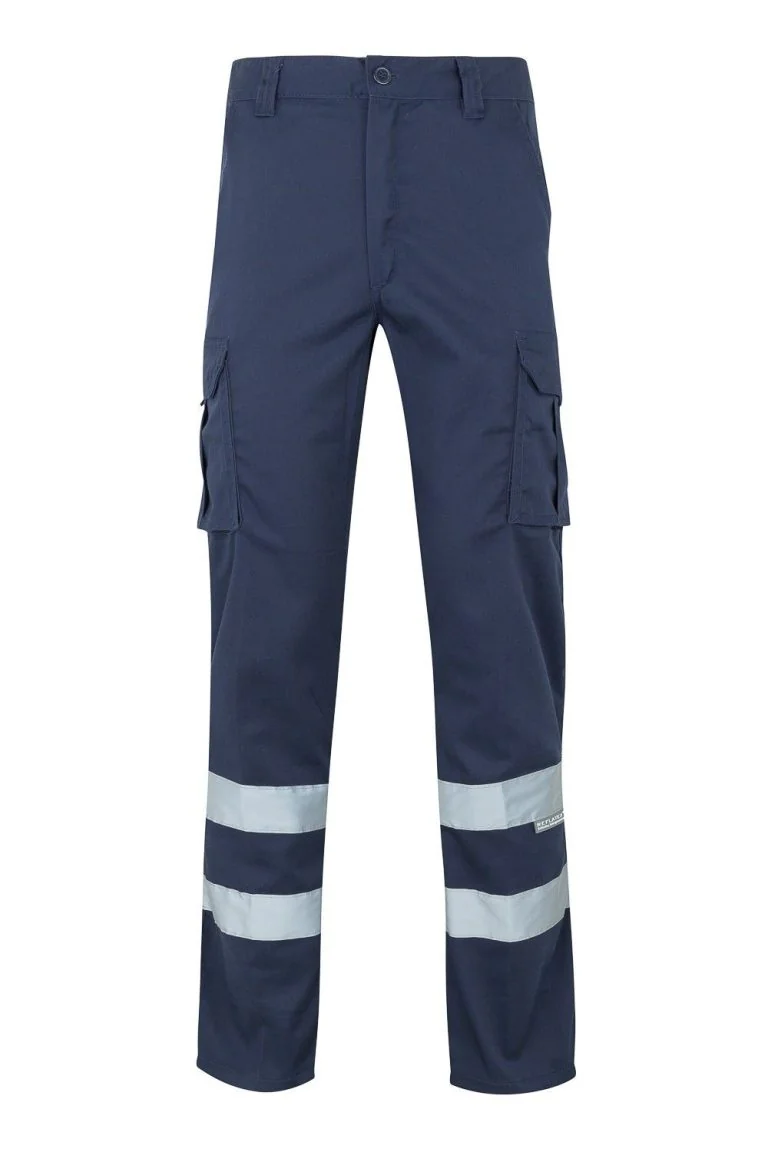 Multi-Pocket Stretch Trousers with Reflective Tape