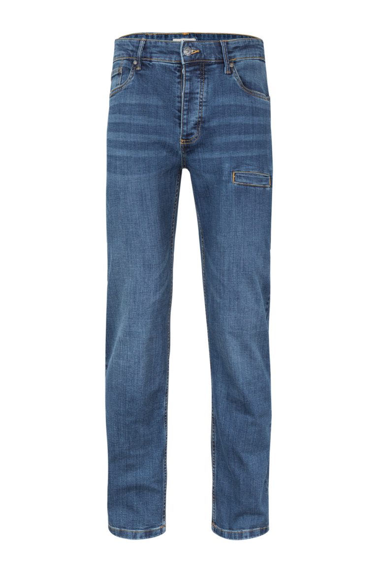 Stretch denim trousers