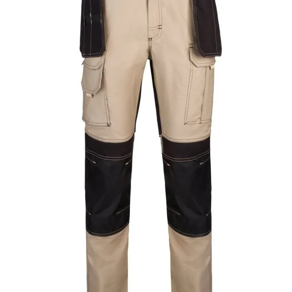 Two-tone Stretch Canvas Trousers with Holster Pockets