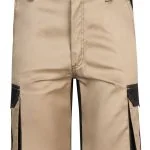 Two-tone multi-pocket bermuda shorts