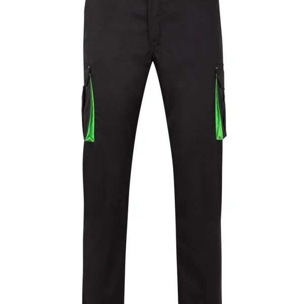 Two-Tone Stretch Multi-Pocket Trousers gallery