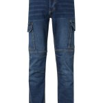 Stretch multi-pocket denim trousers