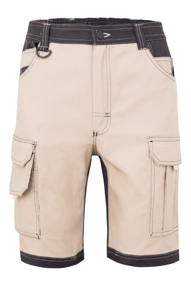 Two-tone Canvas Stretch Shorts with Holster Pockets