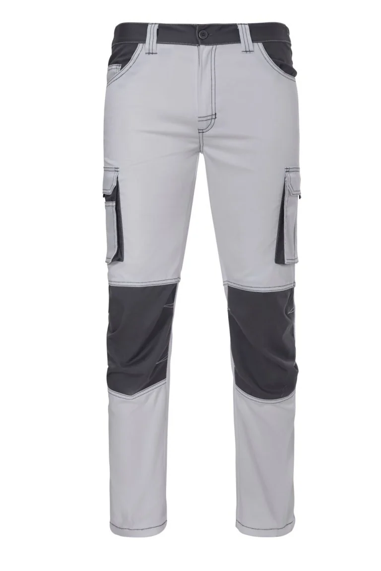 Two-tone stretch trousers
