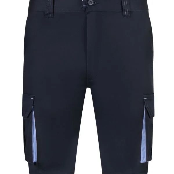 Two-Tone Multi-Pocket Stretch Bermuda Shorts gallery