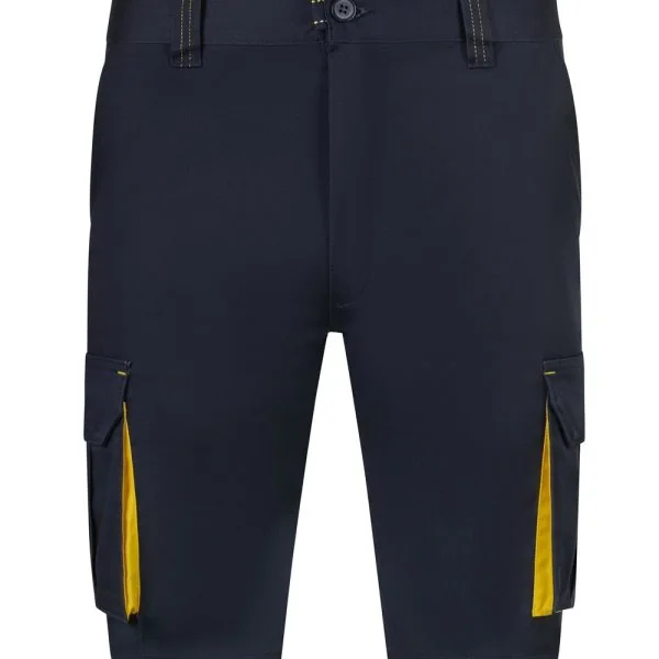 Two-Tone Multi-Pocket Stretch Bermuda Shorts gallery