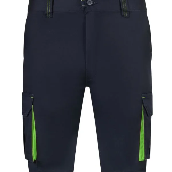 Two-Tone Multi-Pocket Stretch Bermuda Shorts gallery