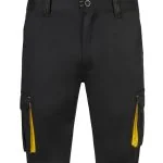 Two-Tone Multi-Pocket Stretch Bermuda Shorts