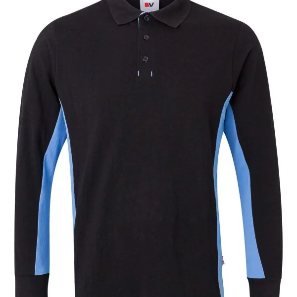 Two-Tone Long Sleeve Polo Shirt gallery