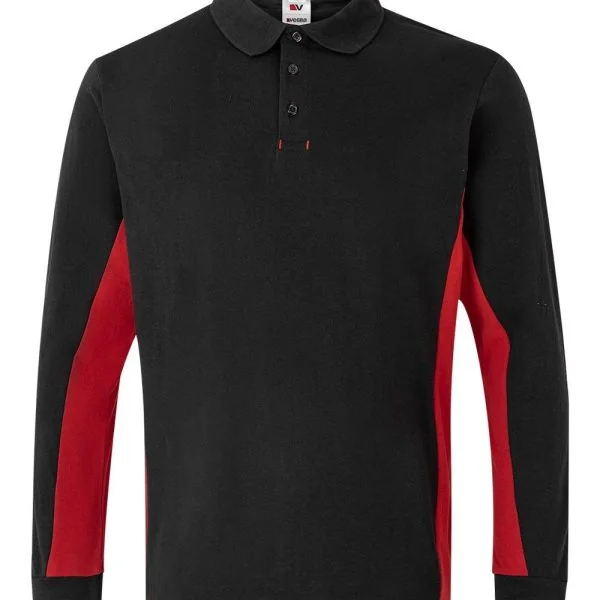 Two-Tone Long Sleeve Polo Shirt gallery