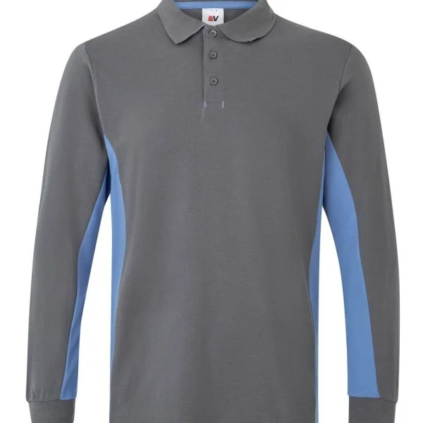 Two-Tone Long Sleeve Polo Shirt gallery
