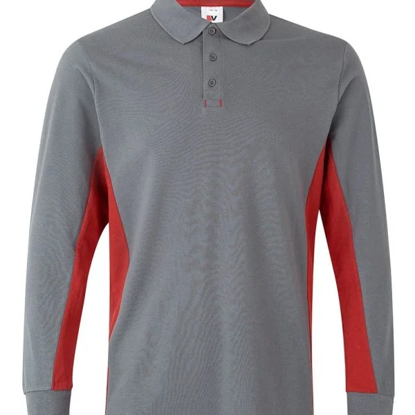 Two-Tone Long Sleeve Polo Shirt gallery