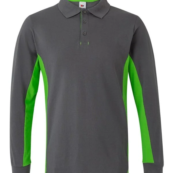 Two-Tone Long Sleeve Polo Shirt gallery