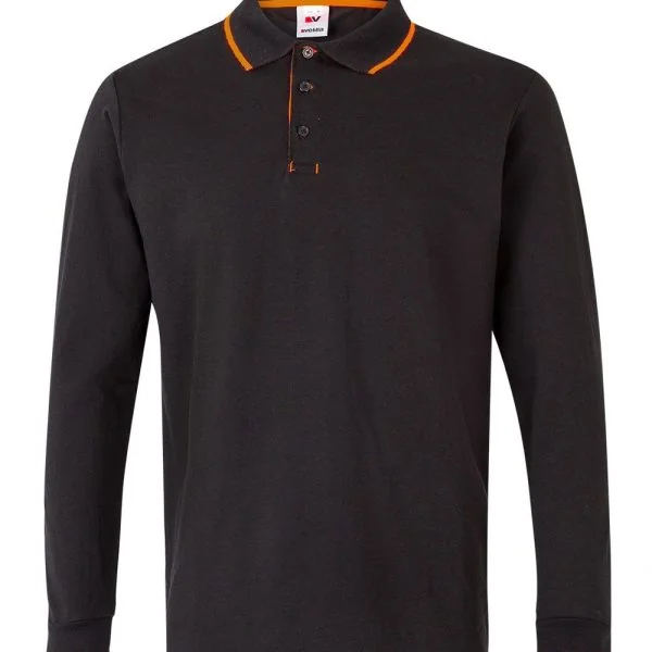 Two-Tone Long Sleeve Polo Shirt gallery
