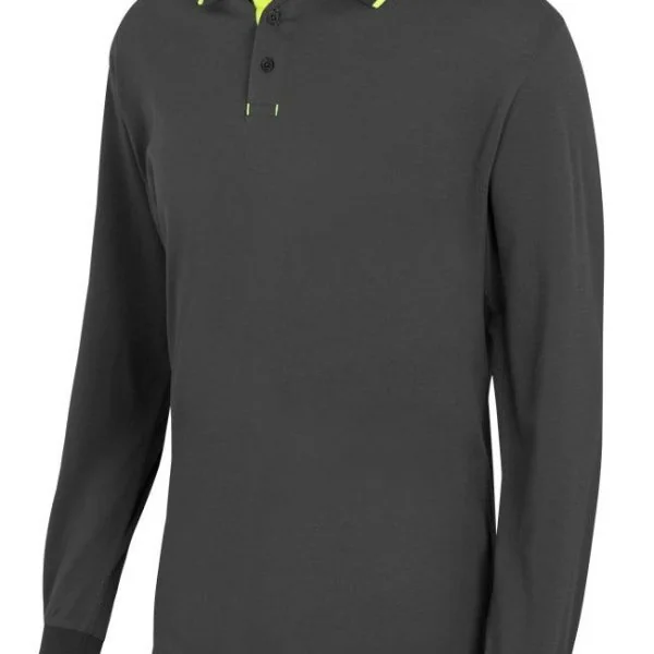 Two-Tone Long Sleeve Polo Shirt gallery
