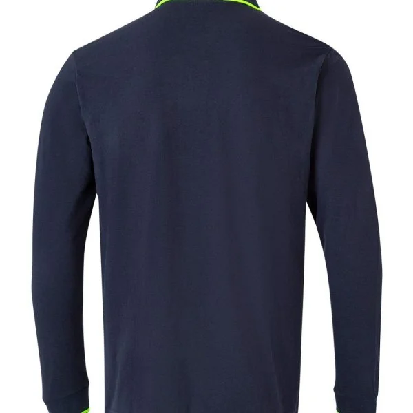 Two-Tone Long Sleeve Polo Shirt gallery