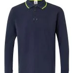 Two-Tone Long Sleeve Polo Shirt