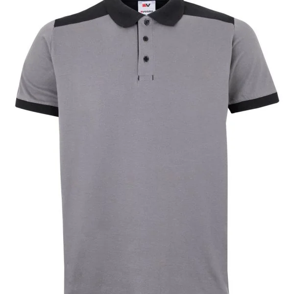 Two-Tone Short Sleeve Stretch Polo Shirt gallery