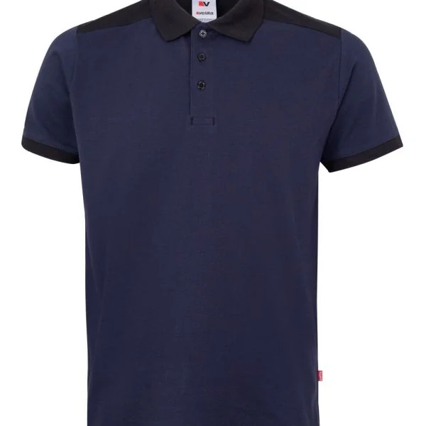 Two-Tone Short Sleeve Stretch Polo Shirt gallery
