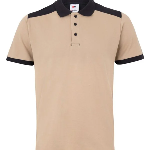 Two-Tone Short Sleeve Stretch Polo Shirt