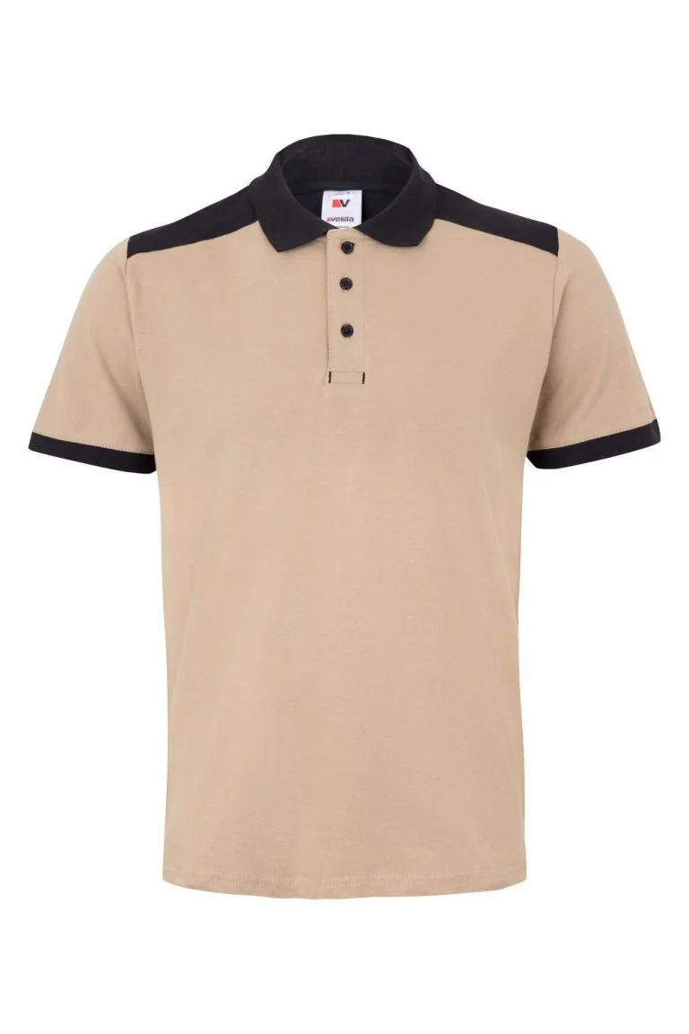 Two-Tone Short Sleeve Stretch Polo Shirt