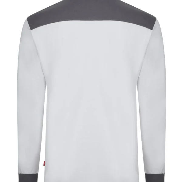 Long sleeve two-tone stretch polo shirt gallery