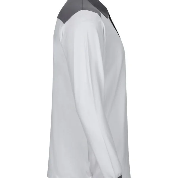 Long sleeve two-tone stretch polo shirt gallery