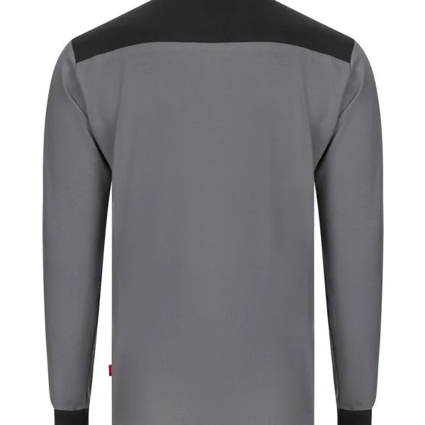Long sleeve two-tone stretch polo shirt gallery