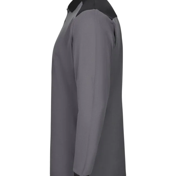 Long sleeve two-tone stretch polo shirt gallery