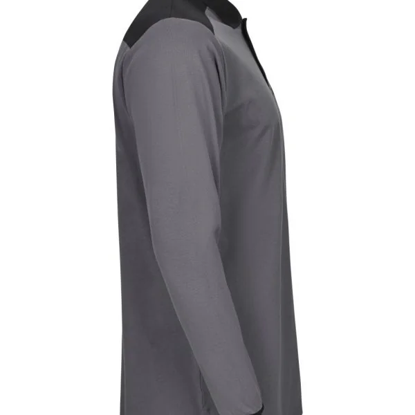 Long sleeve two-tone stretch polo shirt gallery