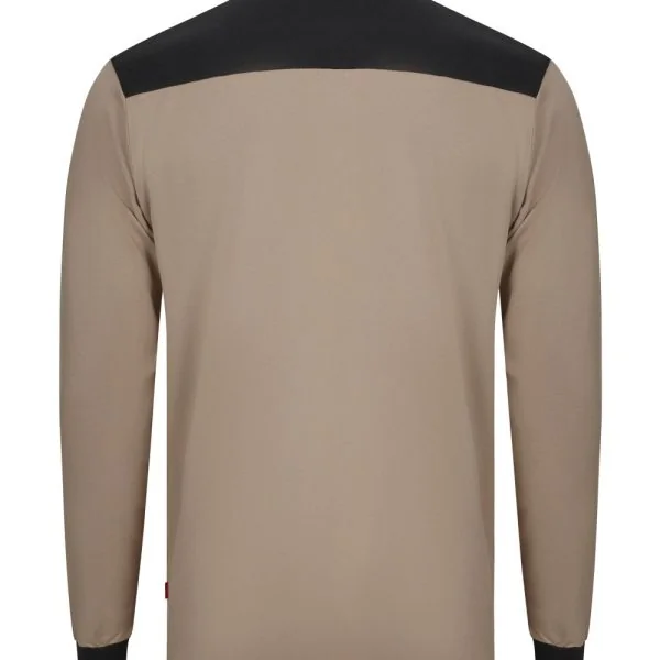 Long sleeve two-tone stretch polo shirt gallery