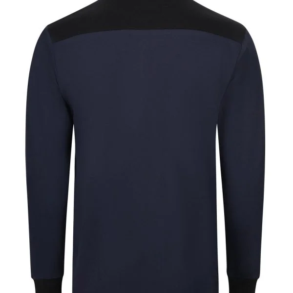 Long sleeve two-tone stretch polo shirt gallery
