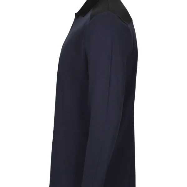 Long sleeve two-tone stretch polo shirt gallery