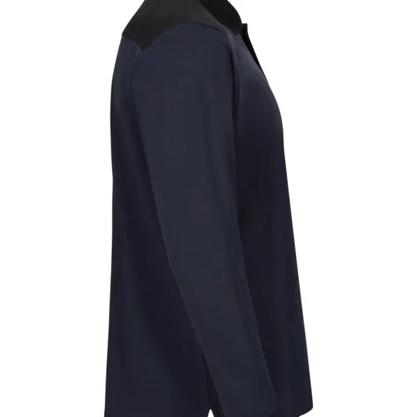 Long sleeve two-tone stretch polo shirt gallery