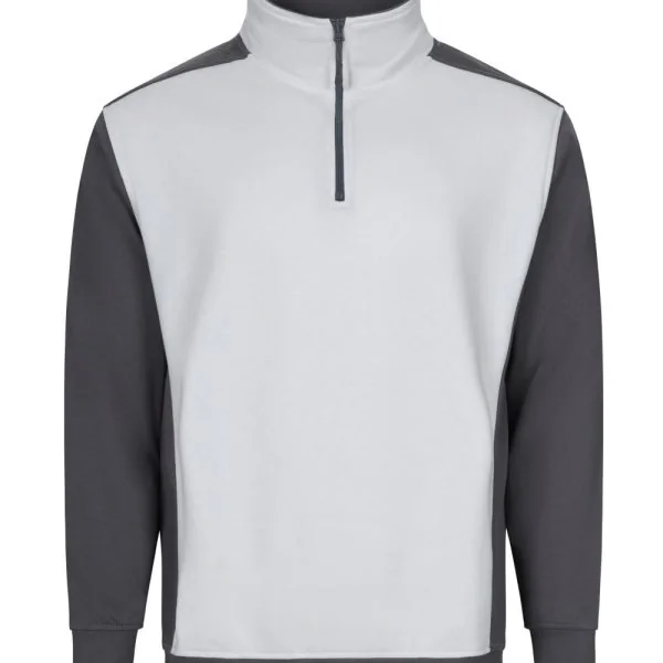 Two tone turtleneck half-zip sweatshirt gallery