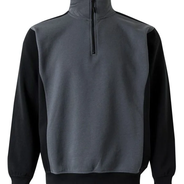 Two tone turtleneck half-zip sweatshirt gallery