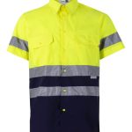 Two-tone short sleeve shirt High Visibility