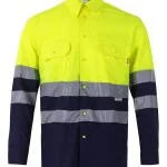 Two-tone long sleeve shirt