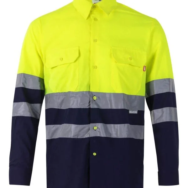 Two-tone long sleeve shirt