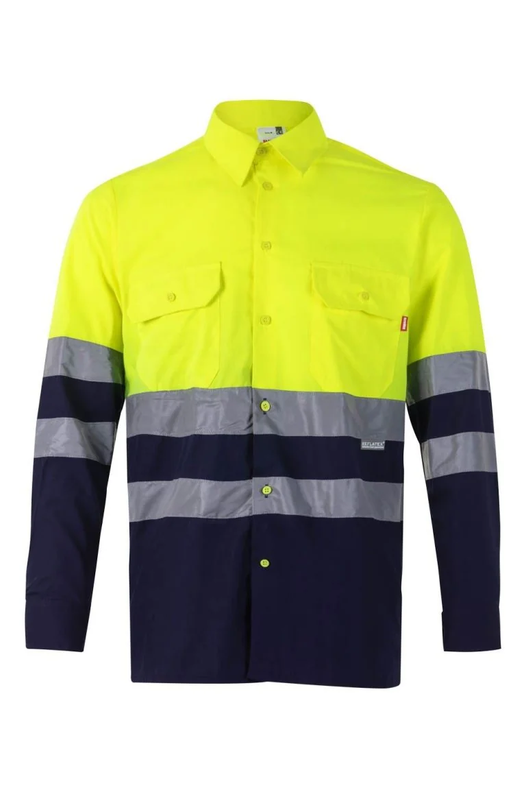 Two-tone long sleeve shirt