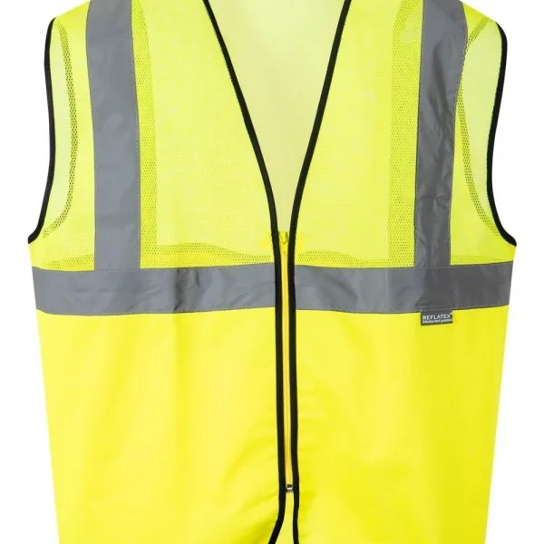 Professional vest with mesh fabric