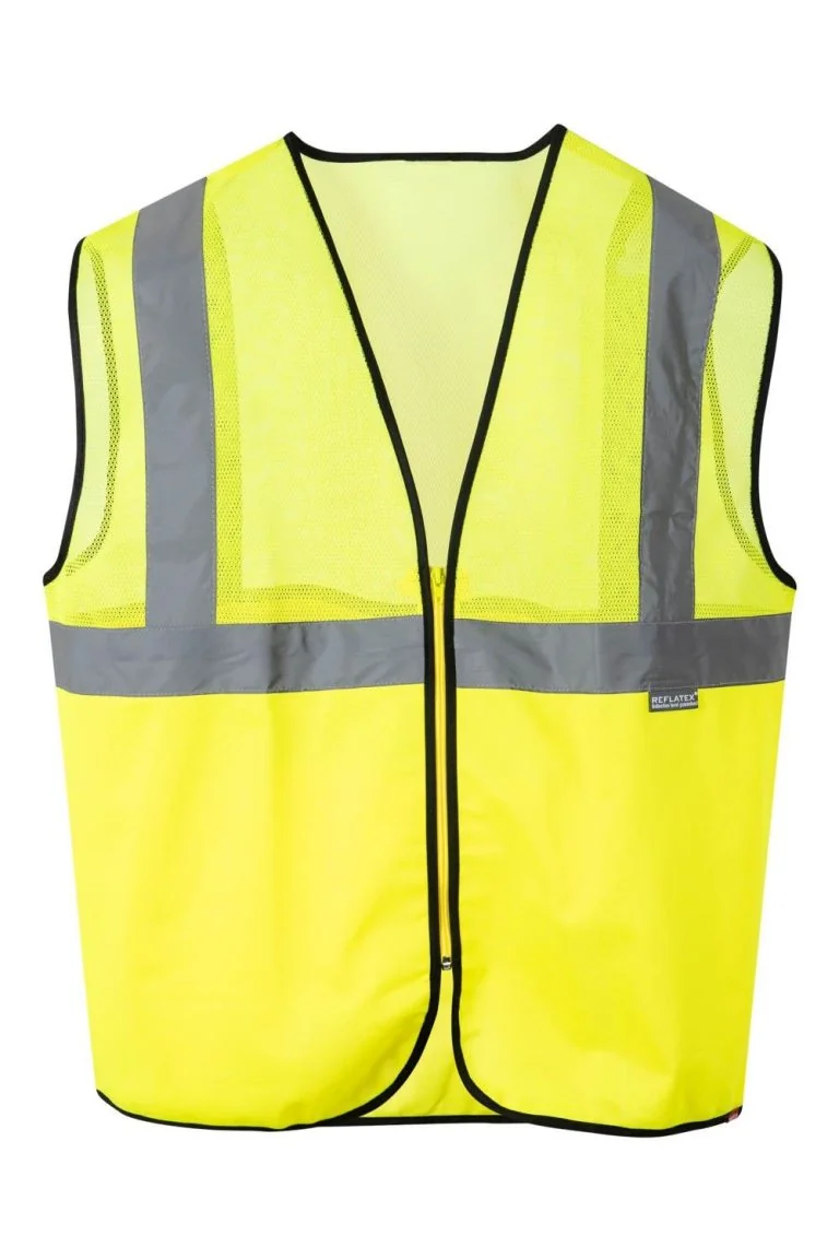 Professional vest with mesh fabric