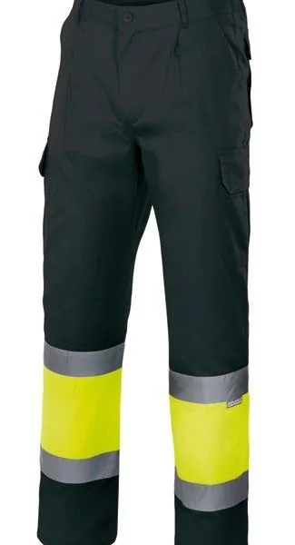 Two-tone lined multi-pocket trousers gallery