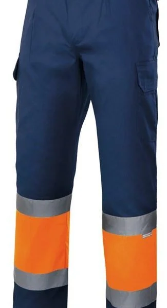 Two-tone lined multi-pocket trousers gallery
