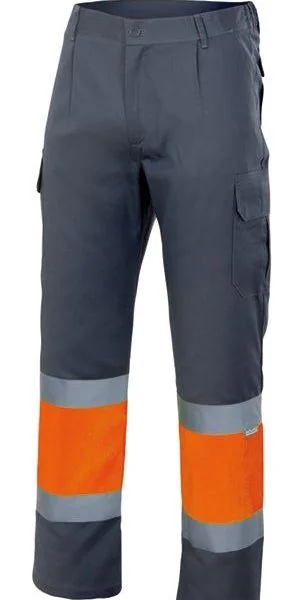 Two-tone lined multi-pocket trousers gallery