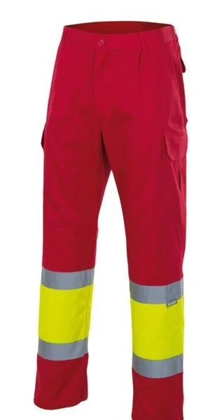 Two-tone lined multi-pocket trousers gallery