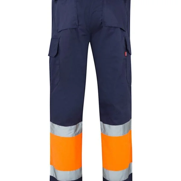 Two-tone multi-pocket trousers gallery