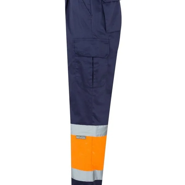 Two-tone multi-pocket trousers gallery